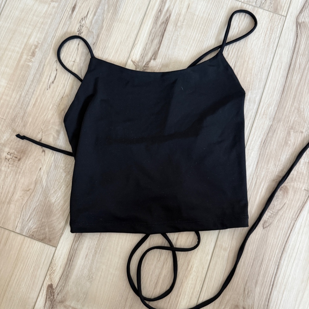 Love Tree Black Strappy Top
